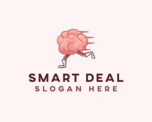 Psychology Running Brain logo design