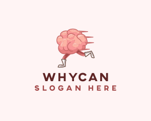 Running - Psychology Running Brain logo design