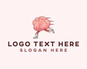 Psychology Running Brain Logo