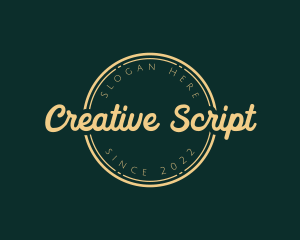 Golden Script Wordmark logo design