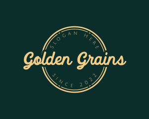 Golden Script Wordmark logo design