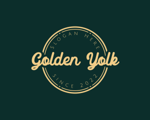 Golden Script Wordmark logo design