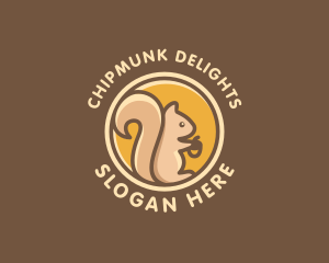 Chipmunk - Wild Squirrel Animal logo design