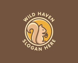 Wild Squirrel Animal logo design