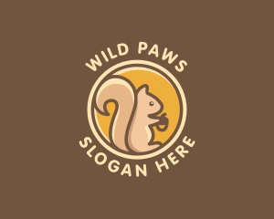 Wild Squirrel Animal logo design