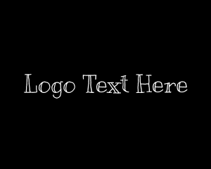 Black And White - Childish Handwritten Wordmark logo design