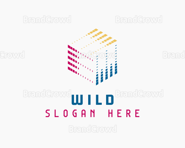 Pixel Cube Tech Developer Logo