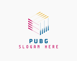 Developer - Pixel Cube Tech Developer logo design