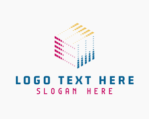 Cube - Pixel Cube Tech Developer logo design