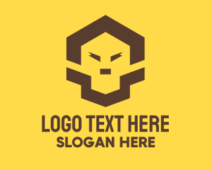 Modern - Geometric Lion Face logo design