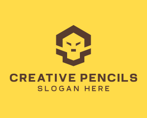 Geometric Lion Face logo design