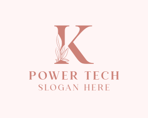 Jewelery - Elegant Leaves Letter K logo design