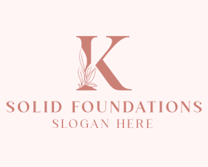 Sylist - Elegant Leaves Letter K logo design