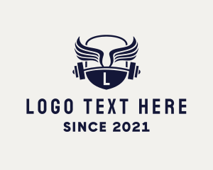 Lettermark - Athletic Fitness Barbell logo design