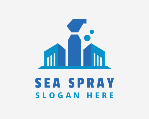 Building Spray Bottle logo design