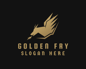 Golden Flying Dragon logo design