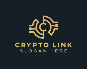 Digital Crypto Letter C logo design