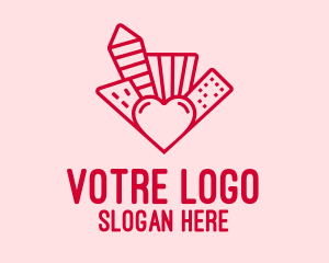 Vacation - Heart City Outline logo design