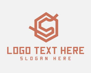 Alphabet - Hexagon Cube Letter S logo design