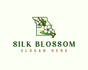 Missouri Hawthorn Blossom logo design