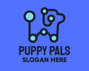 Puppy - Robot Puppy Dog logo design