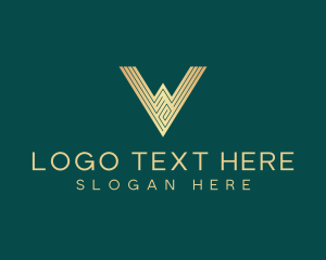 Letter Ds - Golden Agency Letter V logo design