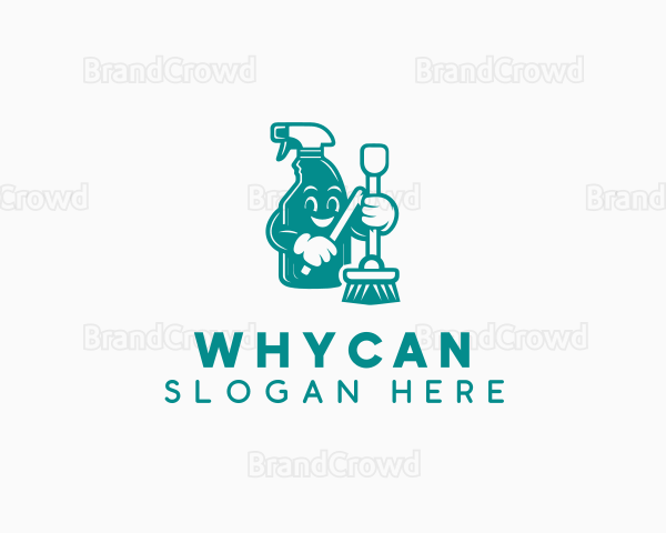 Spray Bottle Mop Logo