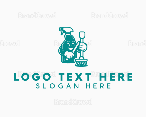 Spray Bottle Mop Logo