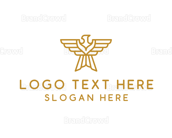 Gold Eagle Wings Logo