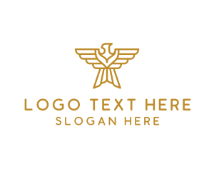 Military - Gold Eagle Wings logo design