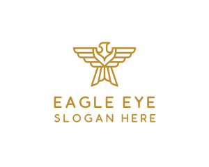 Eagle - Gold Eagle Wings logo design