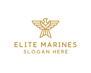 Marines - Gold Eagle Wings logo design