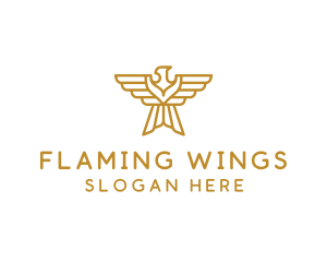 Wings - Gold Eagle Wings logo design