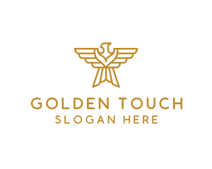 Gold Eagle Wings logo design