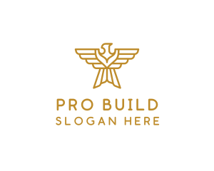 Gold Eagle Wings logo design