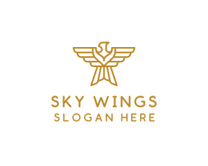 Gold Eagle Wings logo design