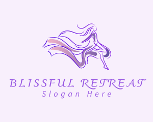 Dance - Purple Dancer Dress logo design