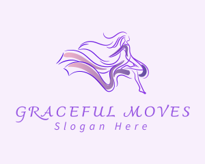 Purple Dancer Dress logo design