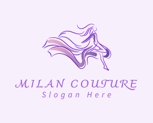 Purple Dancer Dress logo design