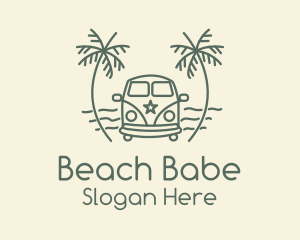 Tropical Van Beach logo design