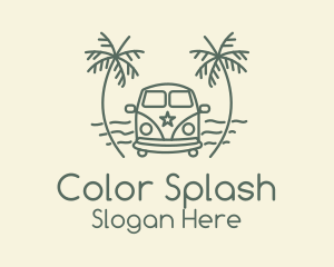 Tropical Van Beach logo design