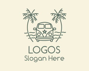 Seaside - Tropical Van Beach logo design