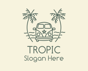 Tropical Van Beach logo design