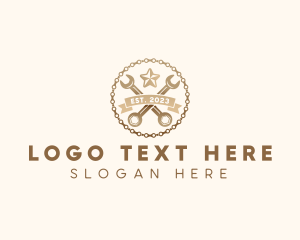 Chain - Wrench Repair Tool logo design