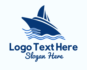 Seaport - Ocean Ferry Cruise logo design