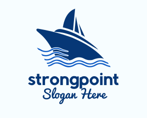 Ship - Ocean Ferry Cruise logo design