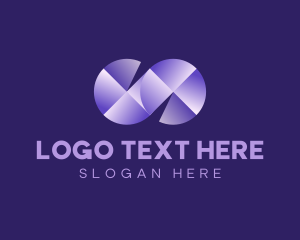 Purple - Circle Infinity Loop logo design