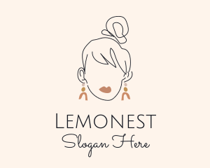 Stylist Woman Earrings Logo