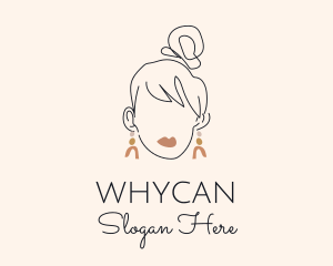 Stylist Woman Earrings Logo