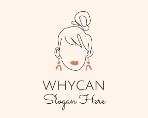 Earrings - Stylist Woman Earrings logo design